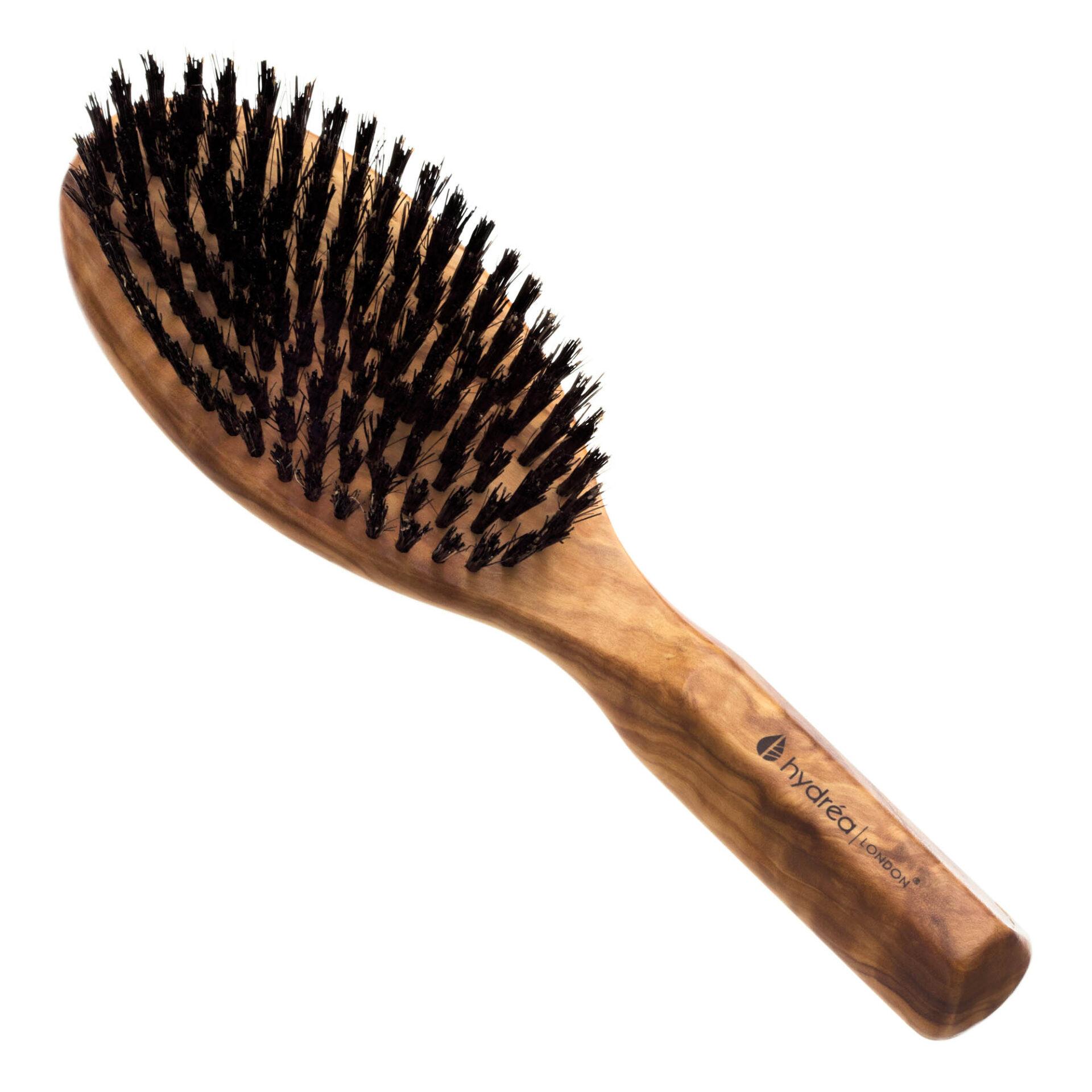 Boar Bristle Hair Brush Porcupine Style  Mixed Bristle Natural Woode   GranNaturals